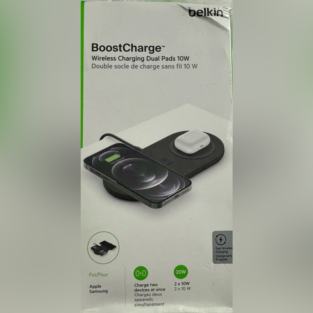 Belkin 10W Qi Dual Wireless Charging Pad- Black